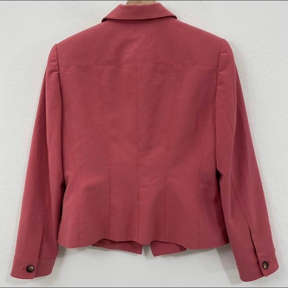 Kasper Vintage Women’s 10P Pink Button front Collared Career Blazer Jacket - Picture 6 of 7